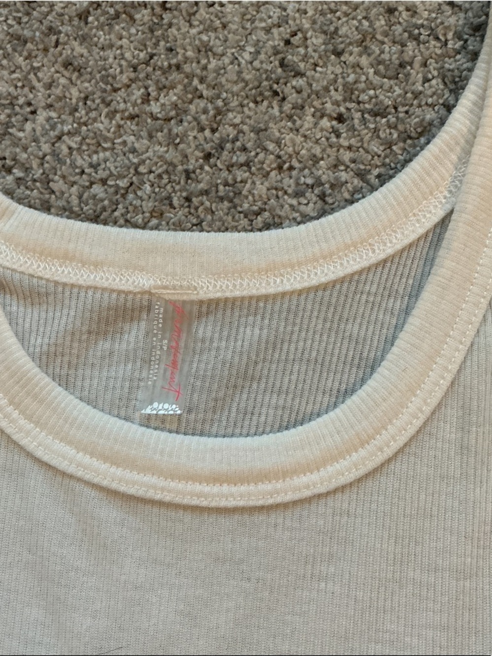 New FP Movement by Free People Scoop Tank with Side Ties ~ Cream - Picture 2 of 7